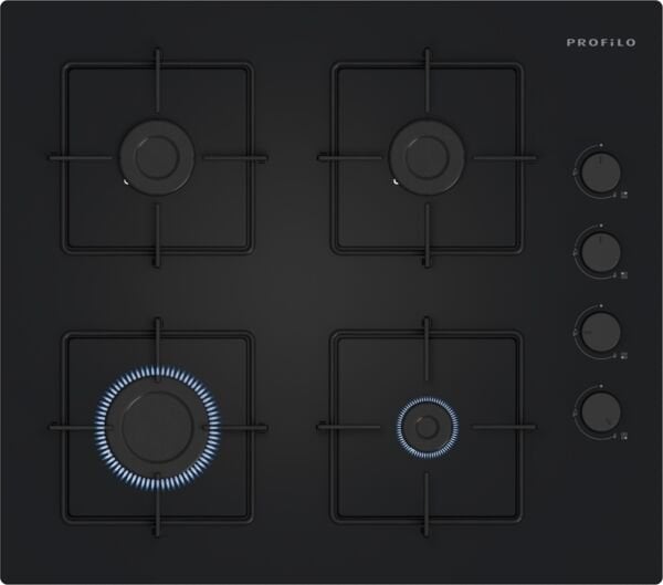 Profilo OE36K6P10D Siyah Cam Ankastre Ocak