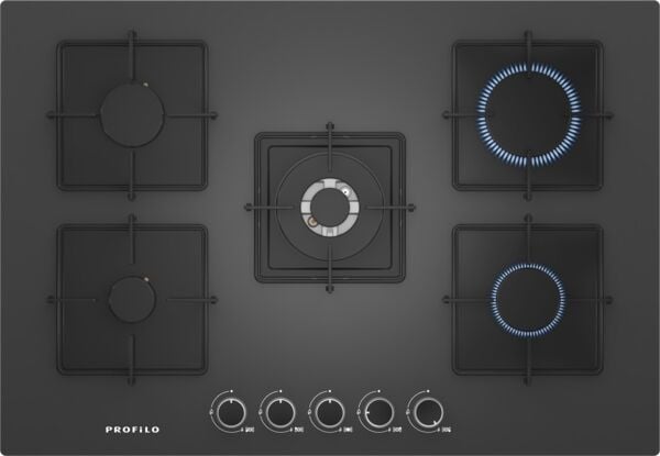 Profilo ON27Q9O12D Wok Gözlü Gri Cam Ankastre Ocak