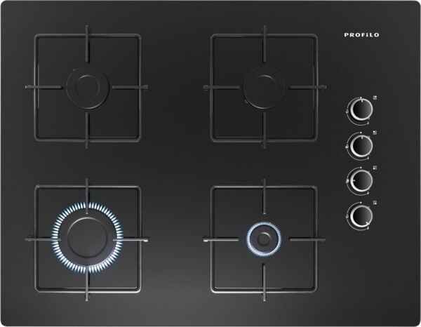 Profilo OO37P6O12D Siyah Cam Ankastre Ocak
