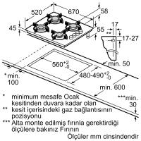 Profilo OO37P9O12D Platin Gri Ankastre Ocak
